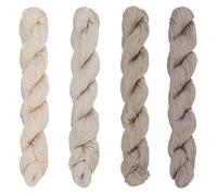 FREEBLOSS 4 écheveau de Fil Sashiko 100 m X 4 couleurs Fil à Broder en Pur Coton Fils à Coudre Japonais Fournitures pour Kit de Quilting et de Broderie Kaki