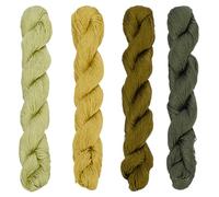 FREEBLOSS 4 écheveau de Fil Sashiko 100 m X 4 couleurs Fil à Broder en Pur Coton Fils à Coudre Japonais Fournitures pour Kit de Quilting et de Broderie Verte