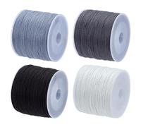 FREEBLOSS 4 écheveau de Fil Sashiko 110 mètres X 4 couleurs Fil à Broder en Coton Gris Fournitures pour Kit de Broderie et de Quilting Japonais Sashiko