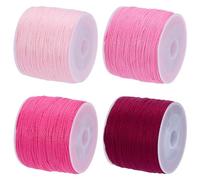 FREEBLOSS 4 écheveau de Fil Sashiko 110 mètres X 4 couleurs Fil à Broder en Coton Vert Fournitures pour Kit de Broderie et de Quilting Japonais Sashiko (Thème Rose)