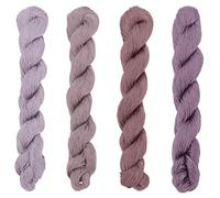 FREEBLOSS 4 écheveau de Fil Sashiko 4 x 100 m Fil à Broder en Pur Coton Fils à Coudre Japonais Kit de Couture pour Quilting et Broderie 4 couleurs Violettes