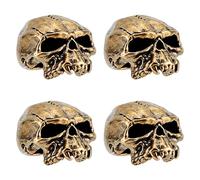 FREEBLOSS 4 pièce de Perles pour Bracelet Cordon Pendentif avec Grand Trou de 6mm Perle en Laiton Perle D'Espacement en Métal pour Chaînes de Serpent Bricolage 1.8x2.3cm /0.7x0.9 pouces