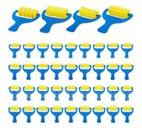 FREEBLOSS 40 pinceau en Mousse 4 styles Mini Rouleau en Mousse Lavable Outils de Peinture pour les Arts et la Peinture 4.1" x 5.1"/10.5x13cm