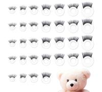 FREEBLOSS 42 bande de Cils pour Poupée pour la Fabrication de Poupées pour D'Animaux en Peluche pour L'Art du Reborn pour Fabrication de Poupées DIY Longueur des Cils : 12/14/16/18/20/22/26 Mm