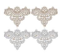 FREEBLOSS 4Pcs Clips de Chaussures en Strass Patchs pour Chaussures en Perles Perles pour Chaussures Accessoires pour Chaussures de Mariage Clips de Décoration pour Chaussures