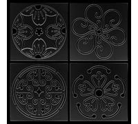 FREEBLOSS 4Pcs Kit de Pochoirs Sashiko en Plastique Pochoir Acrylique Sashiko 12 * 12Cm Gabarit de Motif Sashiko Outil de Broderie en Acrylique Modèle de Sashiko Géométrique Ligne de Dessin