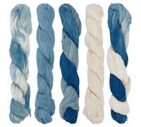 FREEBLOSS 5 Pcs Fil Sashiko Kit - 5 Couleurs, 110 Yards*5, Coton Naturel Teint par des Plantes - Sashiko, Broderie, Quilting, Supplies