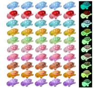 FREEBLOSS 50 mini Tortue Lumineuse en Résine 5 couleurs Décorations de Tortues Petits Animaux en Plastique Tortues Miniatures à Cacher 1.2x1.8x0.6 pouce