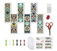 FREEBLOSS 6 Kits De Marque-Page Point De Croix 11CT DIY Kit Point De Croix Motif Patte Tamponné Broderie Avec Instructions Pour Débutants Adultes 8x2.4pouces