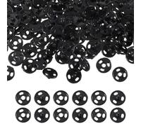 FREEBLOSS 60 Set de 4 mm de Petits Boutons-Pressions Noirs Mini Boutons en Plastique pour Poupées Boutons-Pressions pour Coudre sur les Vêtements de Poupées