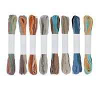 FREEBLOSS 8 écheveau de Fil Sashiko 100% coton 8 x 20 m (22 yards) Fils à Broder Colorés pour le Quilting et la Couture à la Main