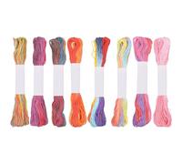 FREEBLOSS 8 écheveau de Fil Sashiko 8 x 20 m Fil à Broder en Pur Coton Fils à Coudre Japonais Kit de Couture pour Quilting et Broderie 8 couleurs Mélangées Rouges