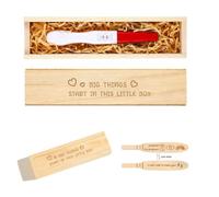 FREEBLOSS Boîte à Souvenirs pour Test de Grossesse pour Annonce de Bébé Boîte en Bois pour Révélation de Bébé Annonce de Grossesse pour le Mari Annonces de Naissance Coffret Surprise pour Bébé