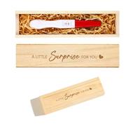 FREEBLOSS Boîte souvenir de test de grossesse - Révélation de bébé à son mari - Style « A Little Surprise »