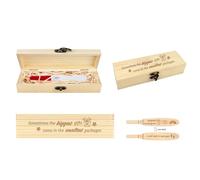 FREEBLOSS Coffret Cadeau pour Annonce de Grossesse Coffret Souvenir pour Test de Grossesse Coffret Cadeau en Bois pour Révélation de Bébé Annonce de Grossesse pour le Mari Annonces de Naissance