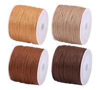 FREEBLOSS Fil Sashiko Écheveau Sashiko 110 Yard X 4 Couleurs Marron Coton Broderie Fil à Coudre Kit de Couture de Quilting et de Broderie Japonais Fournitures
