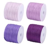 FREEBLOSS Fil Sashiko Écheveau Sashiko 110 Yard X 4 Couleurs Violet Coton Broderie Fil à Coudre Kit de Couture de Quilting et de Broderie Japonais Fournitures