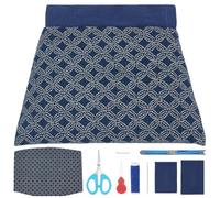 FREEBLOSS Kit de Bricolage pour Sac Sashiko avec Instructions Kit de Broderie Sashiko en Tissu Pré Imprimé Projet D'Entraînement à la Broderie Broderie Traditionnelle Japonaise avec Tissu/Aiguilles