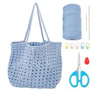 FREEBLOSS Kit de crochet pour débutant - Kit de fabrication de sacs de courses au crochet pour adultes avec instructions (français non garanti) - Sac de crochet pour usage quotidien