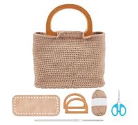 FREEBLOSS Kit de Crochet pour Sac - Kit Complet pour Débutant et Adulte avec Tutoriel - Tricot et Crochet Soi-même