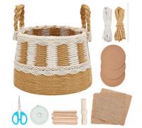 FREEBLOSS Kit de Tissage de Paniers en Corde de Macramé pour Débutants Panier de Rangement à Faire Soi Même Bacs de Rangement Fournitures de Fabrication de Paniers pour Adultes Kits de Tissage