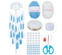 FREEBLOSS Kit DIY Attrape-Rêves en Forme d'Arbre de Vie Blanc et Bleu pour la Saint-Valentin Kit