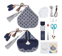 FREEBLOSS Kit Sashiko pour Sac à Main et Porte-Monnaie DIY avec Instructions pour Débutants - Kit de Broderie