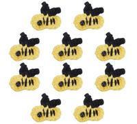 FREEBLOSS Lot de 10 appliques abeilles au crochet faites à la main pour vêtements, sacs, chapeaux ou loisirs créatifs