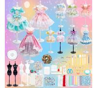 FREEBLOSS Lot de 600 kits de créateur tendance pour filles - Créativité - Loisirs créatifs - Avec 4 mannequins - Kit de couture tout en un pour tous les âges - Cadeau d'anniversaire