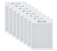 FREEBLOSS Lot de 8 feuilles de papier de transfert soluble dans l'eau pour point de croix - 16 carats - Pour réparation de vêtements, broderie, 21 x 29 cm