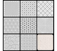 FREEBLOSS Lot de 8 pochoirs Sashiko en PET pour matelassage à la main, modèles de broderie Sashiko 22 x 22 cm