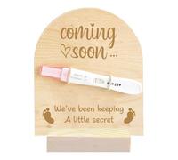 FREEBLOSS Panneau D'Annonce de Grossesse en Bois Annonce de Grossesse pour Papa Idées de Révélation de Bébé pour Mari Salut Papa Test de Grossesse Souvenir Panneau en Bois pour Nouveau Papa