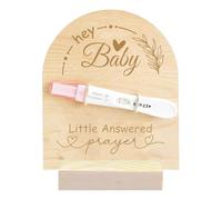 FREEBLOSS Panneau D'Annonce de Grossesse en Bois Annonce de Grossesse pour Papa Idées de Révélation de Bébé pour Mari Salut Papa Test de Grossesse Souvenir Panneau en Bois pour Nouveau Papa Petite