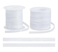 FREEBLOSS Sangle de Fixation Fine à Coudre de 6mm /0.24" po Ruban Auto Agrippant Blanc Rouleau de Fixation Autocollant pour Vêtements de Poupée Fournitures de Couture, 10 m de Ruban Auto Agrippant