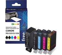 Freecolor K10269F7 Freecolor Patrone Canon PGI-525XL black + CLI-526XL BK/C/M/Y remanufactured