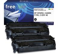 Freecolor Toner HP 05X noir CE505XD HY Double pack compatible