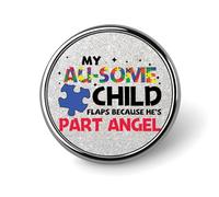 Freecustom Ensemble d'épingles à boutons en forme de cœur pour autisme et autisme - Pour femmes - Pour sacs à dos, vêtements, sacs, pendaison de crémaillère, Set of 1