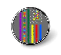 Freecustom Épingles en émail en forme de cœur pour sac à dos autiste et autiste - Épingles de récompense uniques pour adultes autistes - Pour étudiants, enfants, enseignants, Set of 1