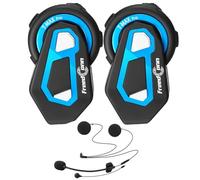 FreedConn 2*T-Max Pro Intercom Moto Casque Bluetooth 5.0 avec Partage De Musique, Radio FM, 6 Motards Communication Systèmes de Réduction du Bruit et Kit Main Libre Moto avec Portée 1200M