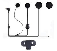 FreedConn Accessoires pour Casque Moto, ecouteur et Micro Casque Moto+Clip pour Intercom TCOMSC TCOMVB TMAX FX(Version postérieure à 2021),5 Pin