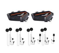 FreedConn Casque Bluetooth avec écouteurs de moto D6, super économique, musique stéréo, étanche, grande capacité de batterie 1100 mAh, temps d'utilisation, convient à la plupart des casques de moto