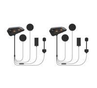 FreedConn Casque de moto Bluetooth interphone avec partage de musique, universel FG 1200 m, systèmes de communication de groupe 6 cavaliers, ultra fin avec micro rigide/suppression du bruit/Hi-Fi