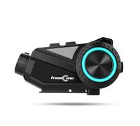 FreedConn Casque de Moto Bluetooth R3 avec caméra 2K Objectif Grand Angle 140° Prise de Vue à 360°, 2-6 Pilotes Systèmes de Communication pour Moto 1000M, 2000mAh/Partage de musique/IP65/Vision noctu