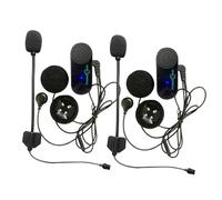 FreedConn Intercom Moto Bluetooth Casque, 2*TCOM VBCasque Kit Moto Main Libre Écouteur,800M 2-3 Riders Group des Moto Communication Systèmes Bluetooth,avec écran LCD, Radio FM,Partage de Musique