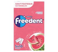 FREEDENT Chewing-gum Pastèque sans sucres 5 Paquets 10 Dragées 70g
