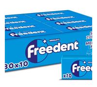 FREEDENT - Chewing Gum Sans Sucre - Goût Menthe Givrée - 30 Paquets de 10 Dragées - Grand Format 300 Dragées - 420g