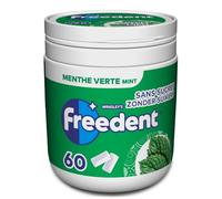 FREEDENT - Chewing Gum Sans Sucre - Goût Menthe Verte - Boîte de 60 Dragées - Grand Format 60 Dragées