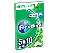 FREEDENT - Menthe Verte Dragées 70G - Chewing-gums rafraîchissants et sans sucre - Parfait pour une haleine fraîche au quotidien - Lot De 4