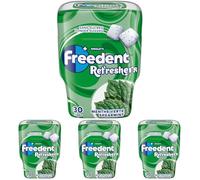 FREEDENT REFRESHERS - Chewing-gum Menthe Verte, Boîte de 30 Dragées, Sans Sucres (Lot de 4)