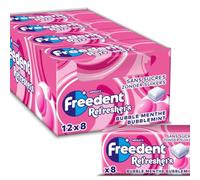 FREEDENT REFRESHERS Chewing-Gum Sans Sucre Bubble Menthe 12x8 Dragées
